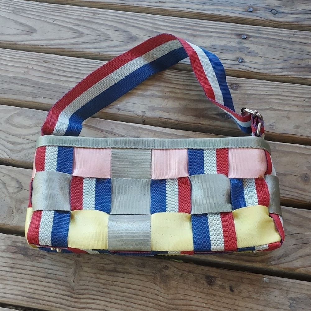 Diesel Multicolor Woven  Seatbelt Shoulder Bag